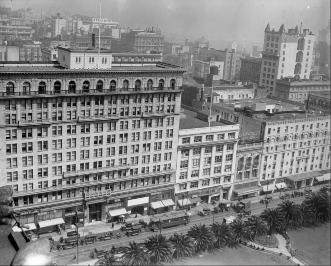 Union Square and Post Street, 1925