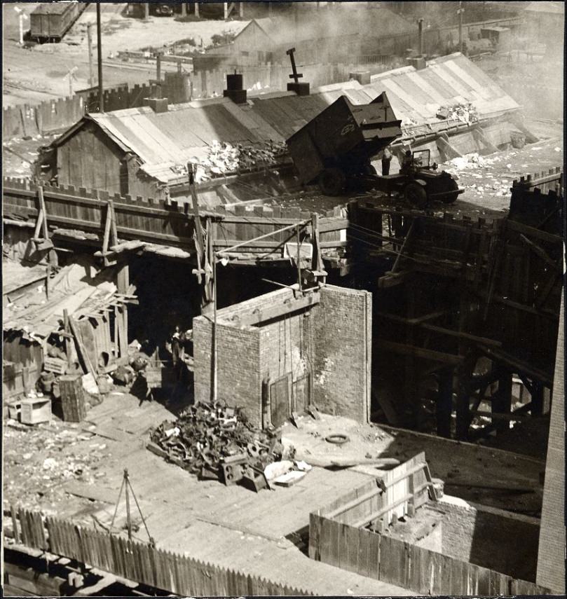 Incinerator yard, 1929