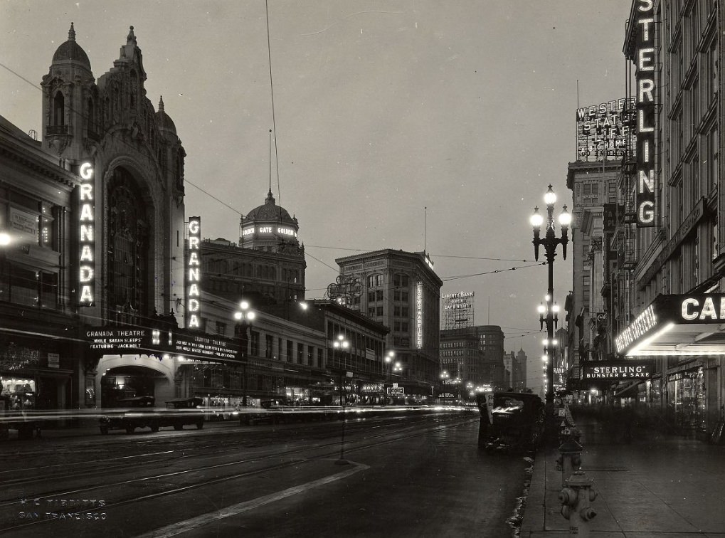 Market Street near Granada Theater in the 1920s