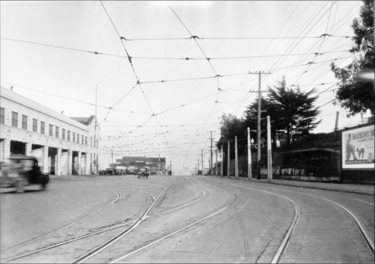 Geary Street at Presidio Avenue, 1928