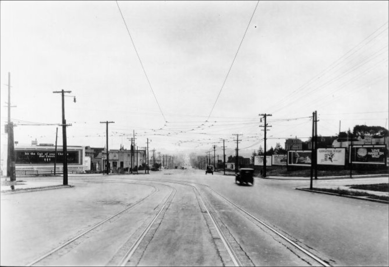 Geary Street at 33rd Avenue, 1927