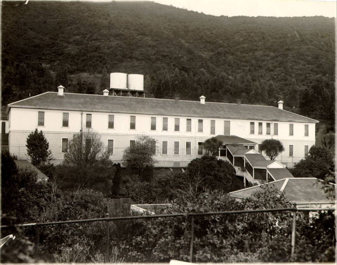 Detention building at Angel Island immigration station in 1928.