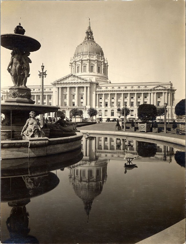 Civic Center Plaza and City Hall in the 1920s.