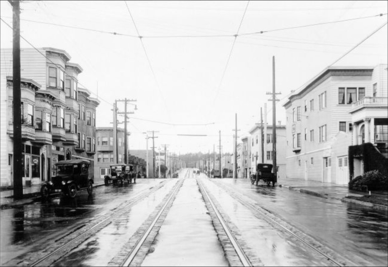 California Street at 27th Avenue in 1926.