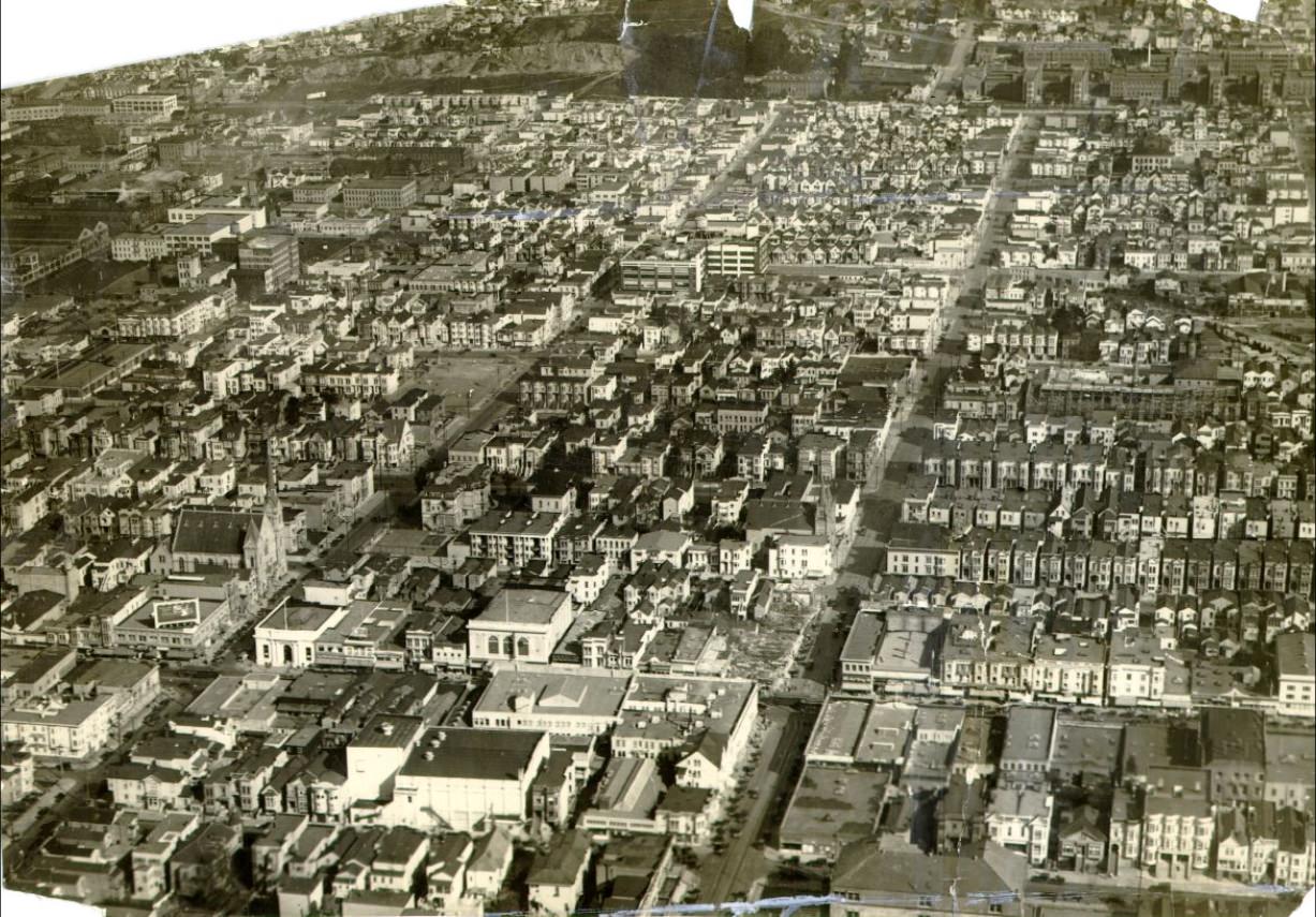 Looking east from Mission and 22nd Street in 1927.