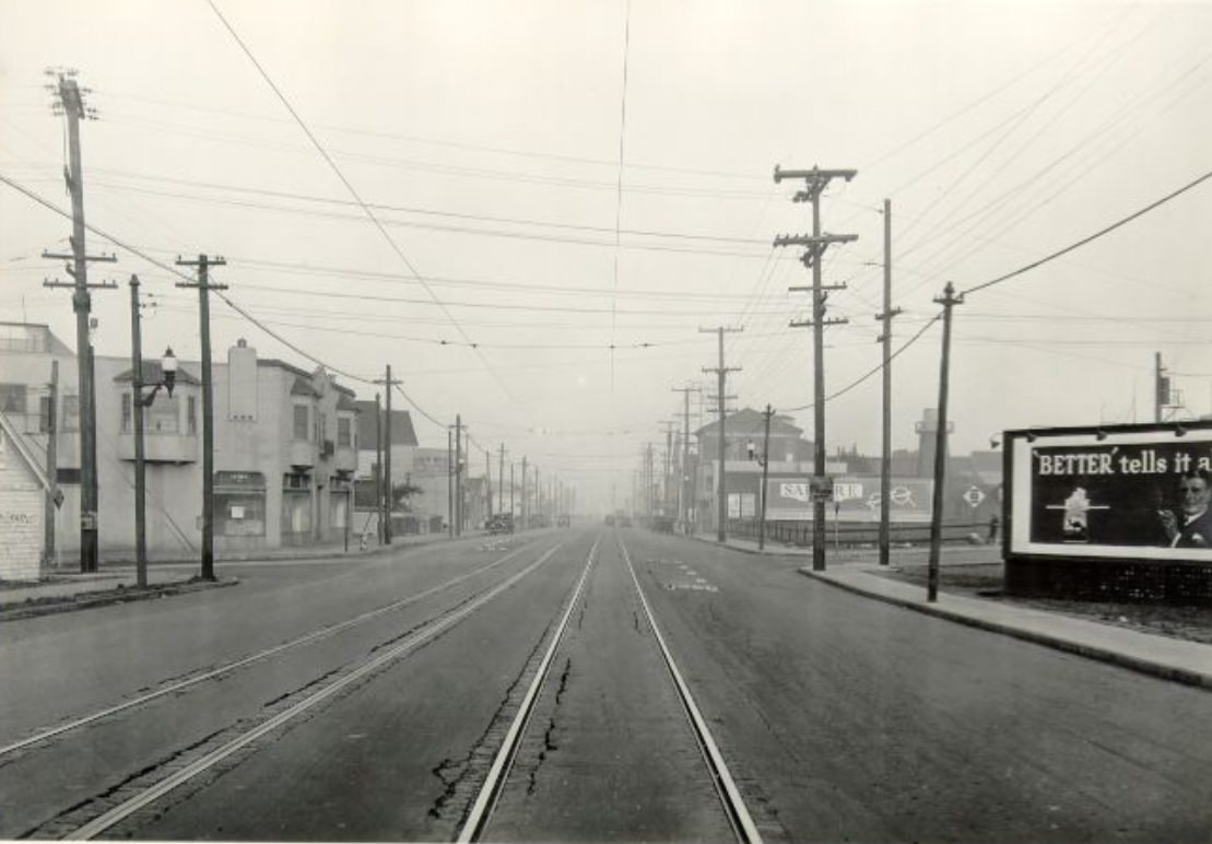 Mission Street at Sickles in 1929.