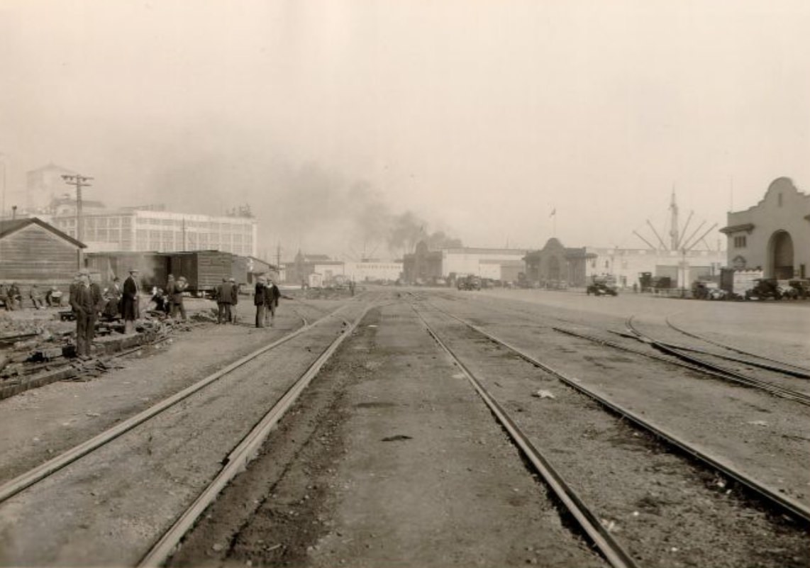 San Francisco waterfront, near Pier 32 in 1928.