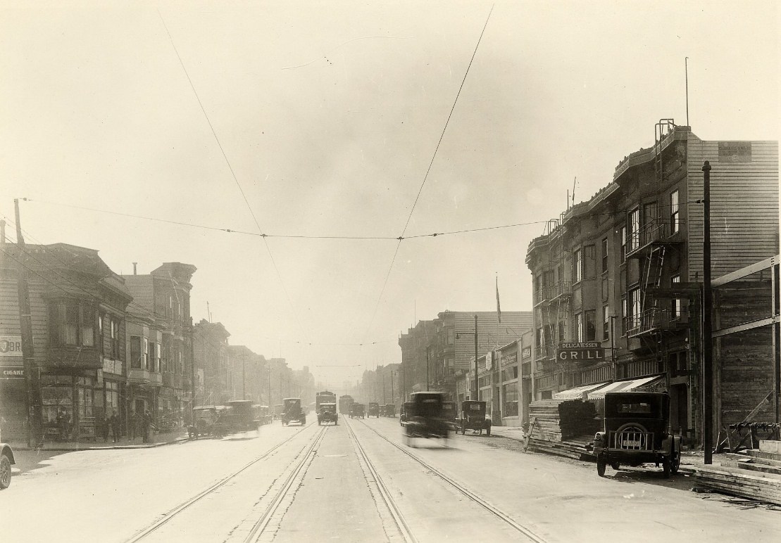 Mission Street at Precita in 1926.