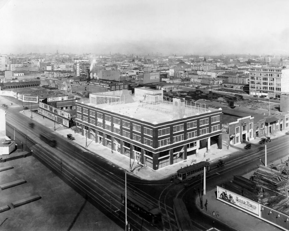 Aerial view of Market Street in 1920.