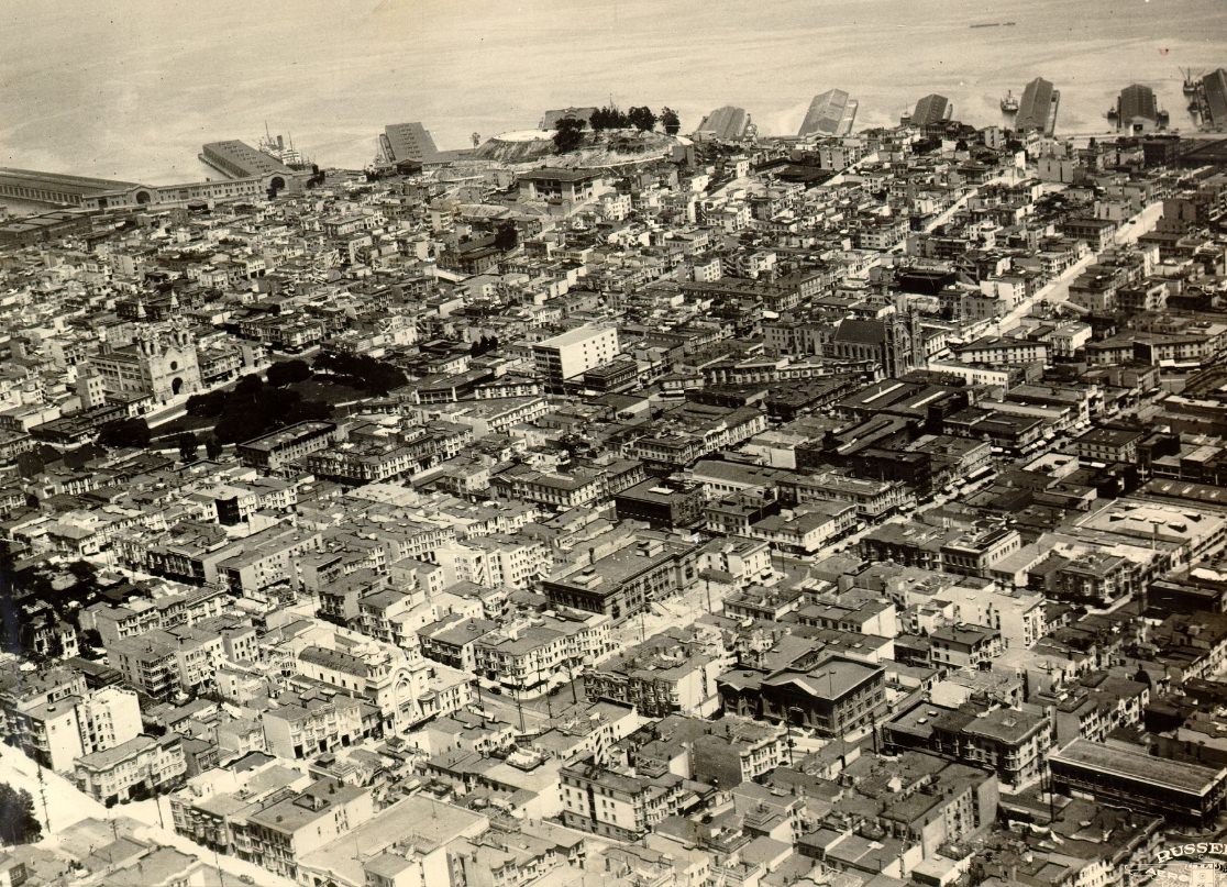 Aerial view of North Beach district in 1927.