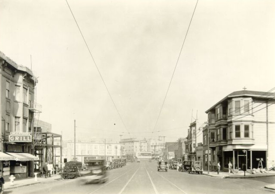 Mission Street at Precita in 1926.