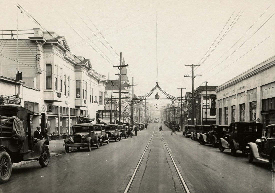 O'Farrell Street at Fillmore, 1930