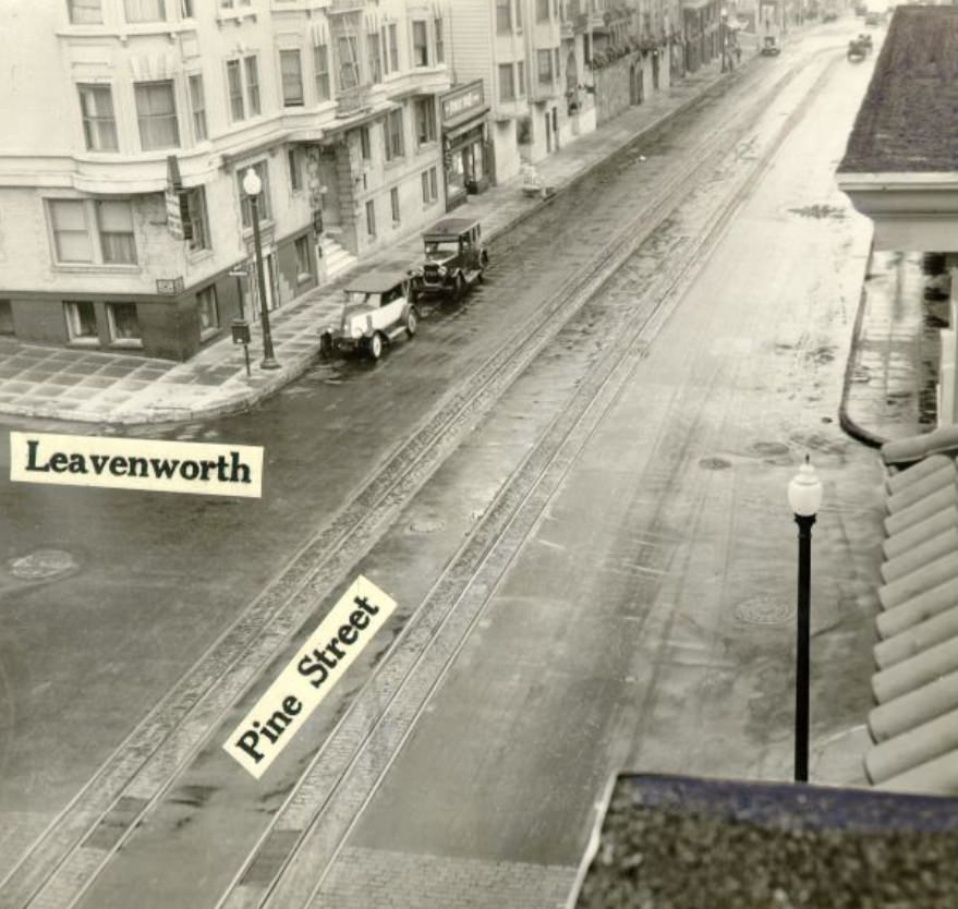 Pine Street at Leavenworth, 1933