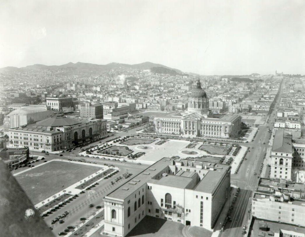 San Francisco Civic Center from the Taylor Hotel, 1930