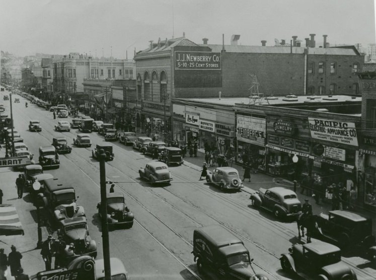 2600 block of Mission Street in the 1930s