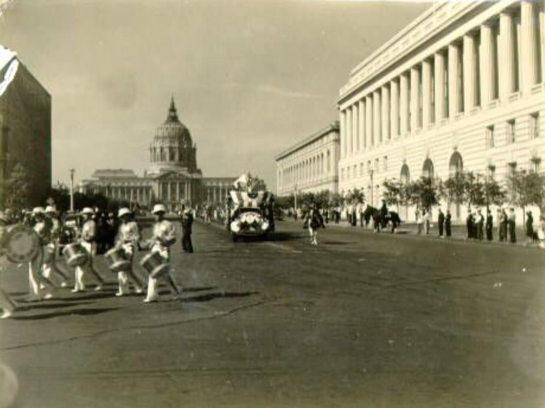 Parade, Civic Center in the 1930s