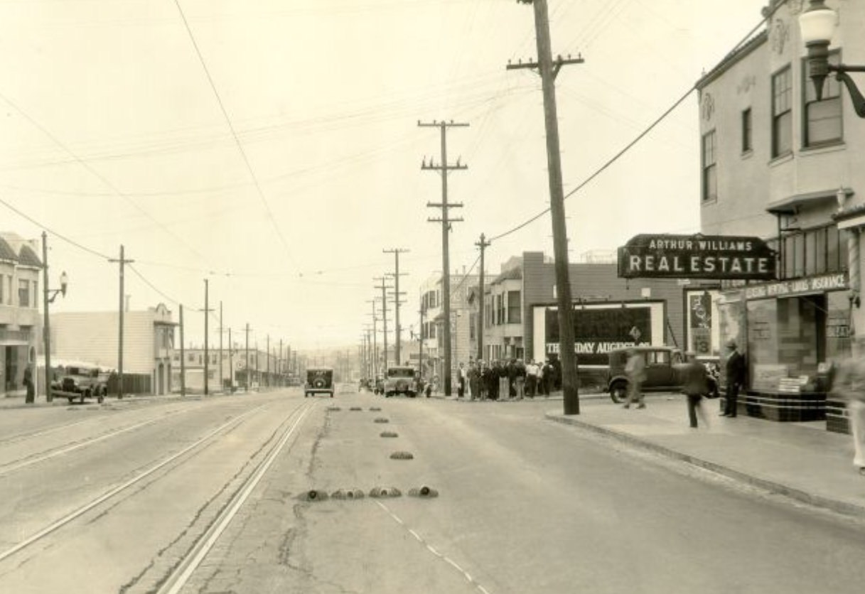 Mission Street at Guttenberg, 1931