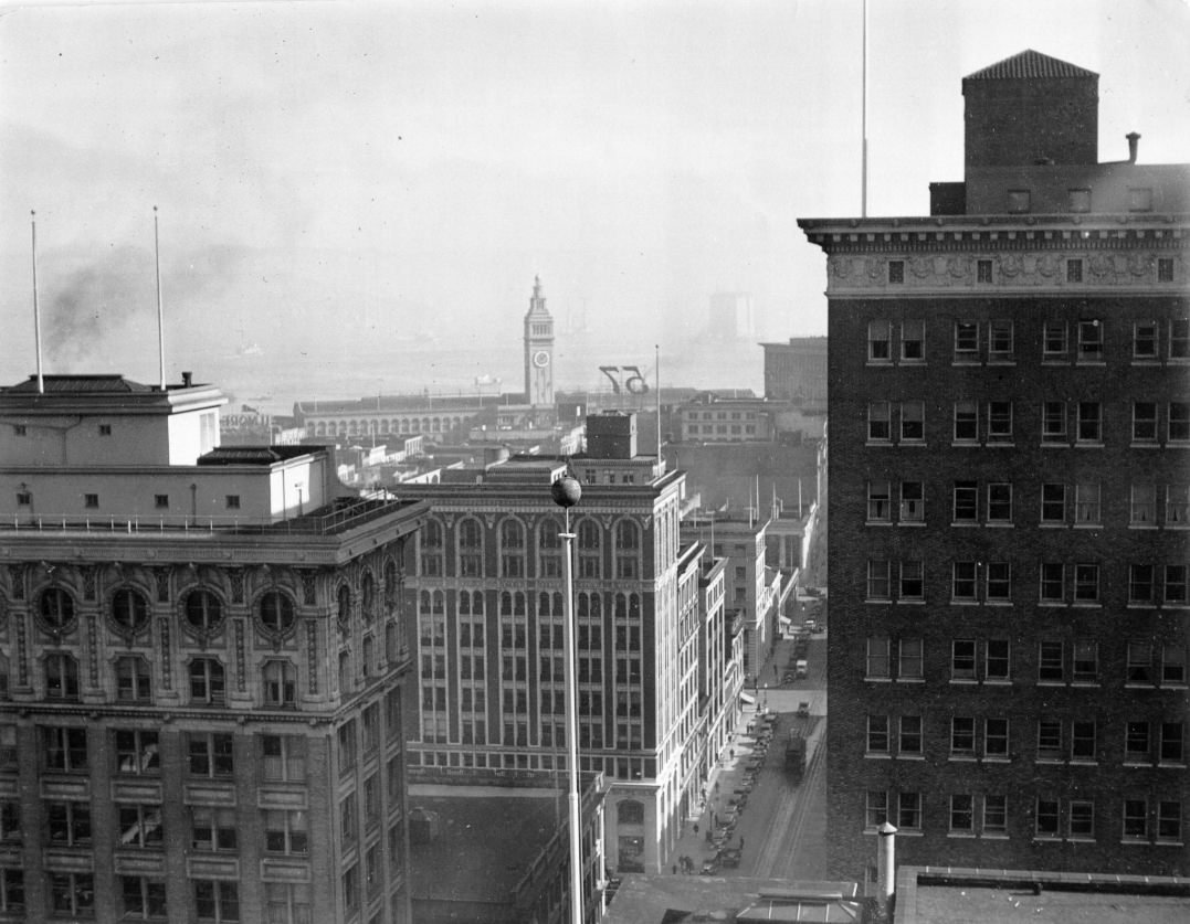 View of Ferry Building looking east, 1934