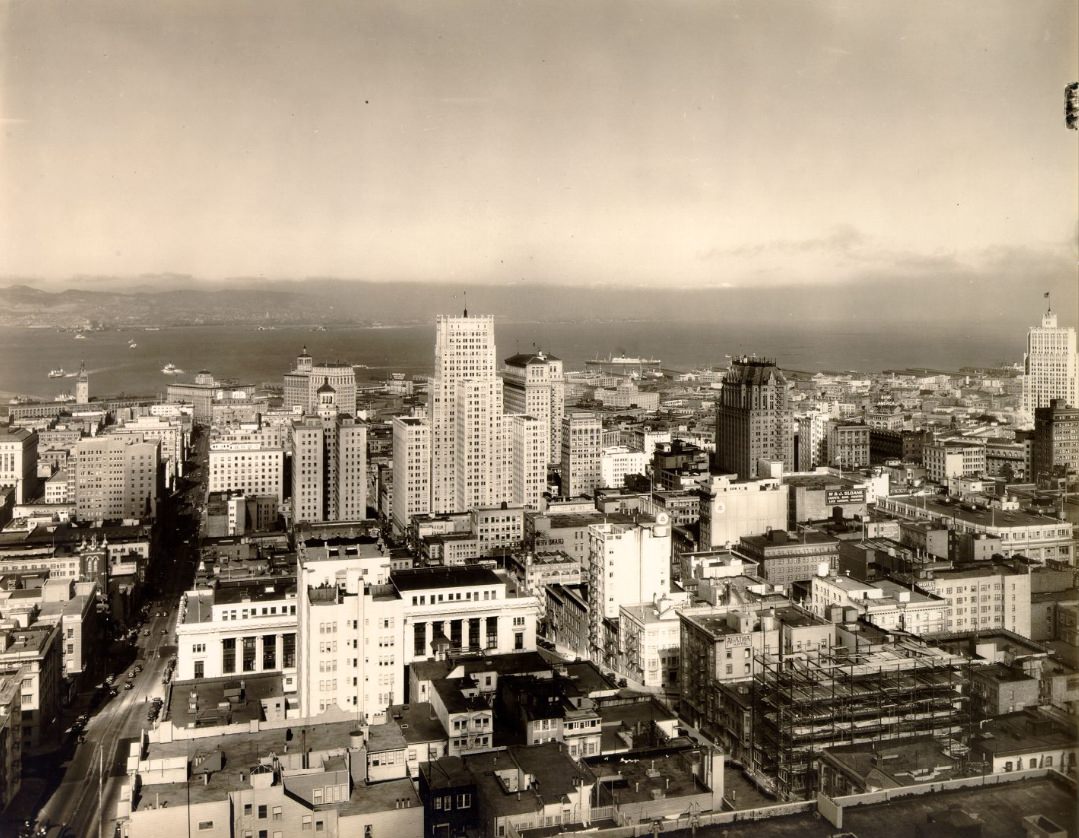 View of San Francisco and bay looking east, between 1930 and 1936