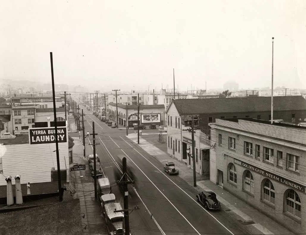 Lombard Street west of Fillmore Street, 1937