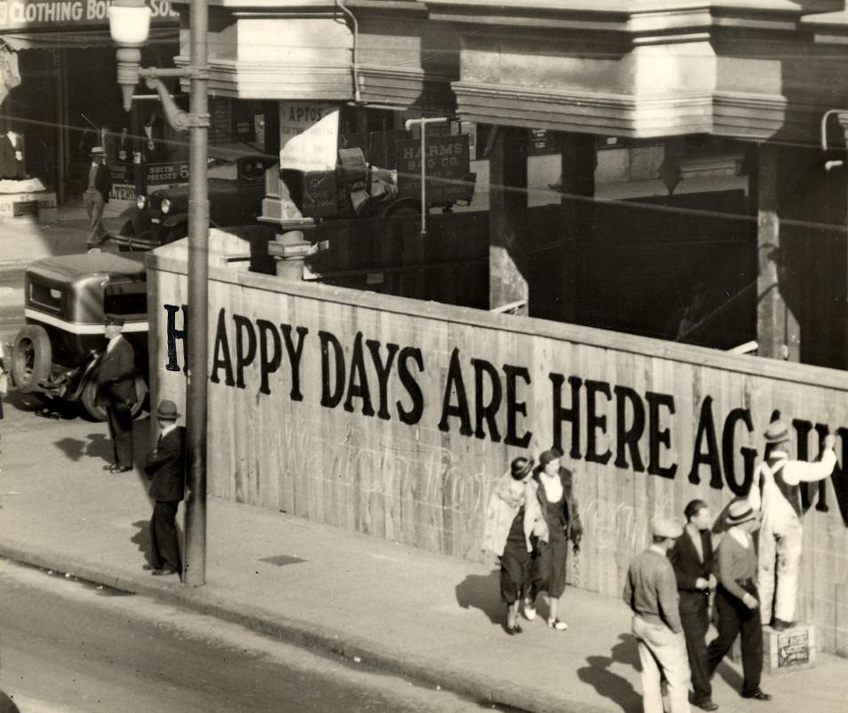 Exterior of building being remodeled into a tavern at 4th and Mission Street, 1933