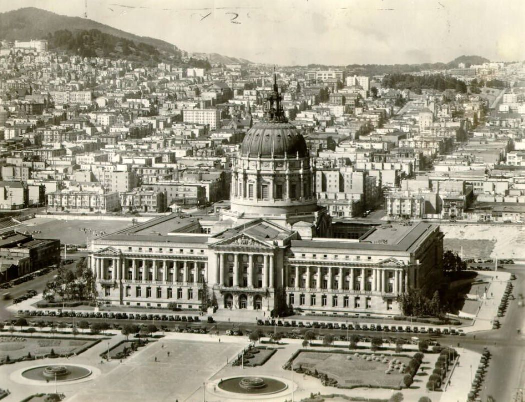 Civic Center from Taylor Hotel, 1930