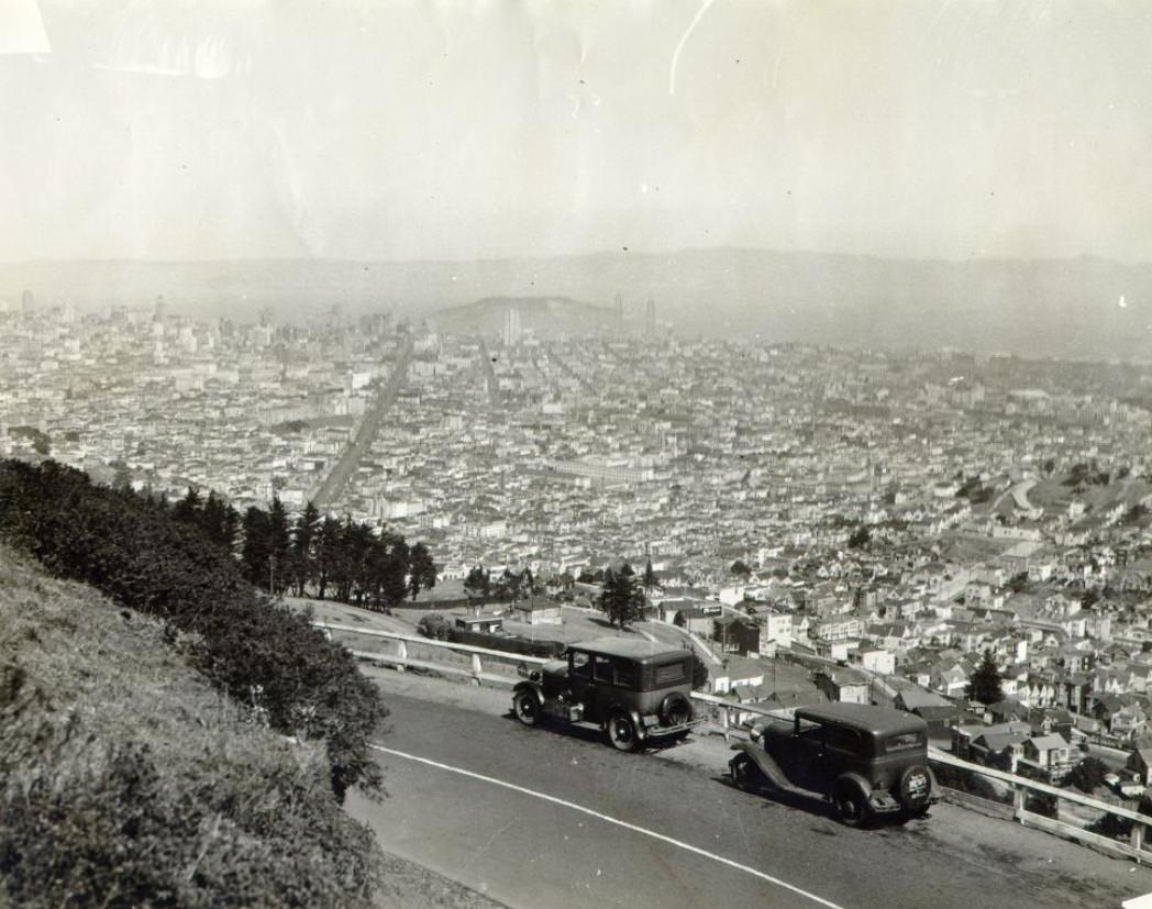 View from Twin Peaks looking east, 1934