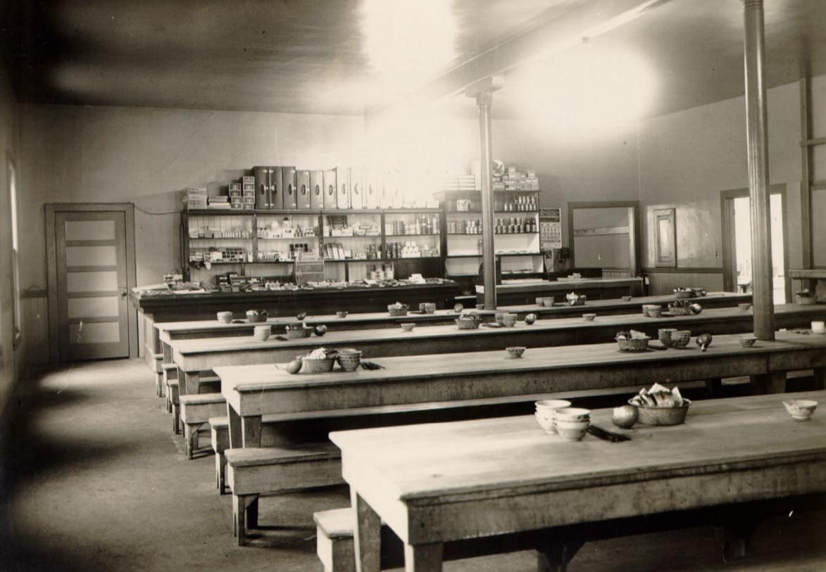 Dining room at Angel Island immigration station, 1933