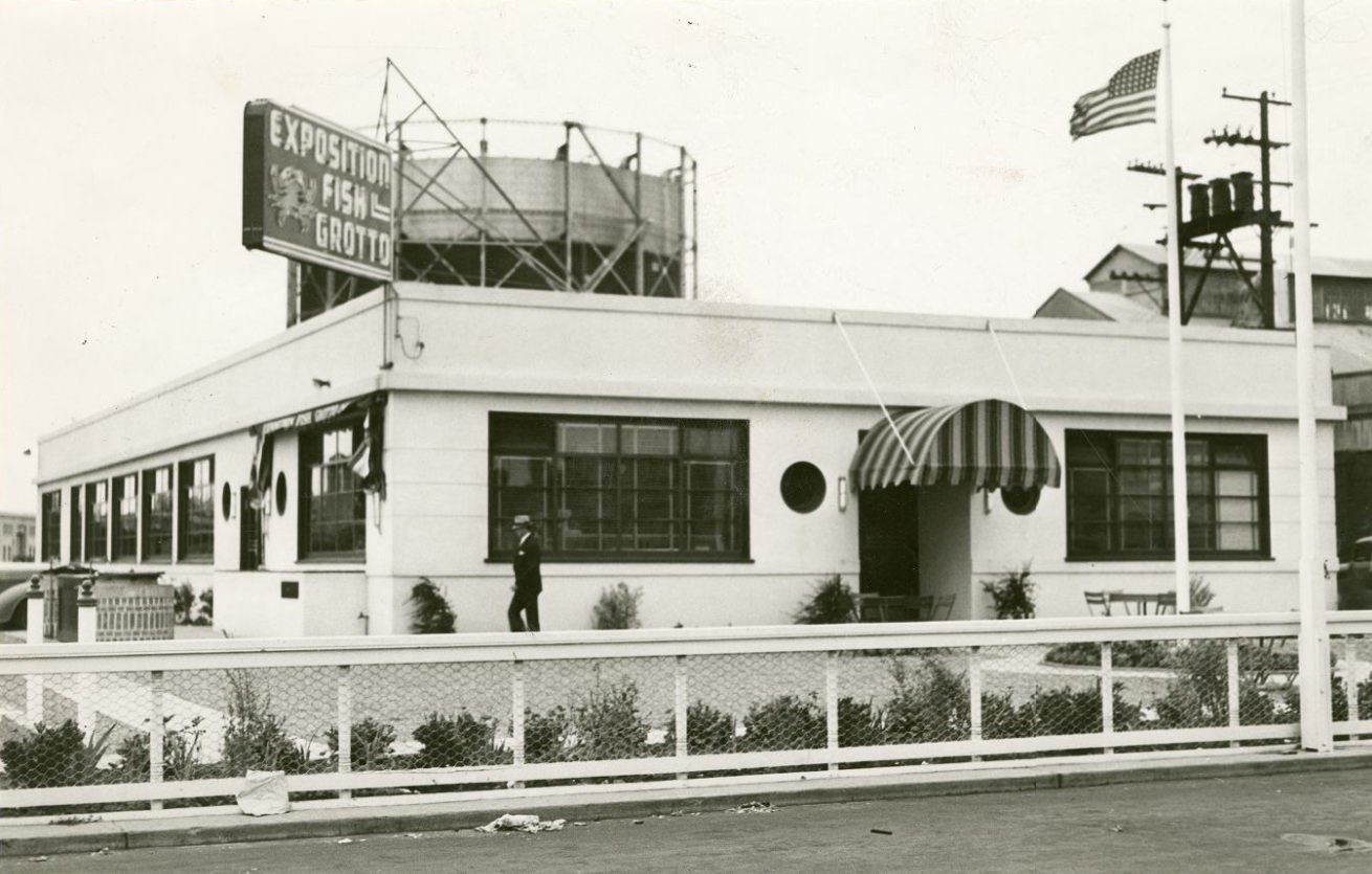 Exterior of Exposition Fish Grotto at Fisherman's Wharf, 1937