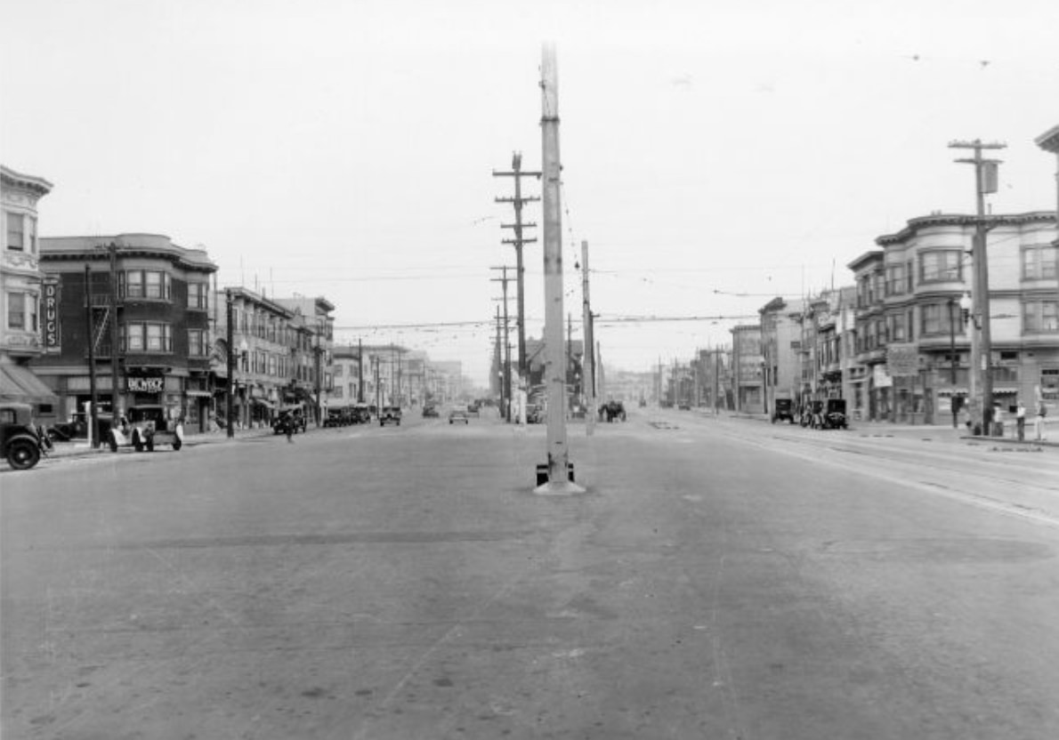 California Street at 6th Avenue and Cornwall, 1932