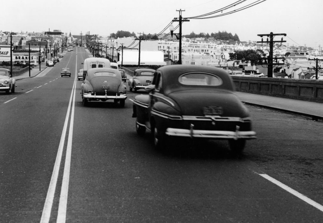 Mission Street near El Camino Real, 1940s
