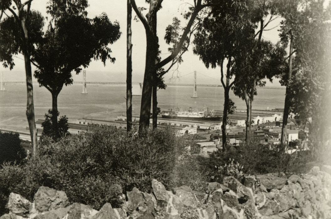 View of the Bay Bridge from Telegraph Hill, 1941