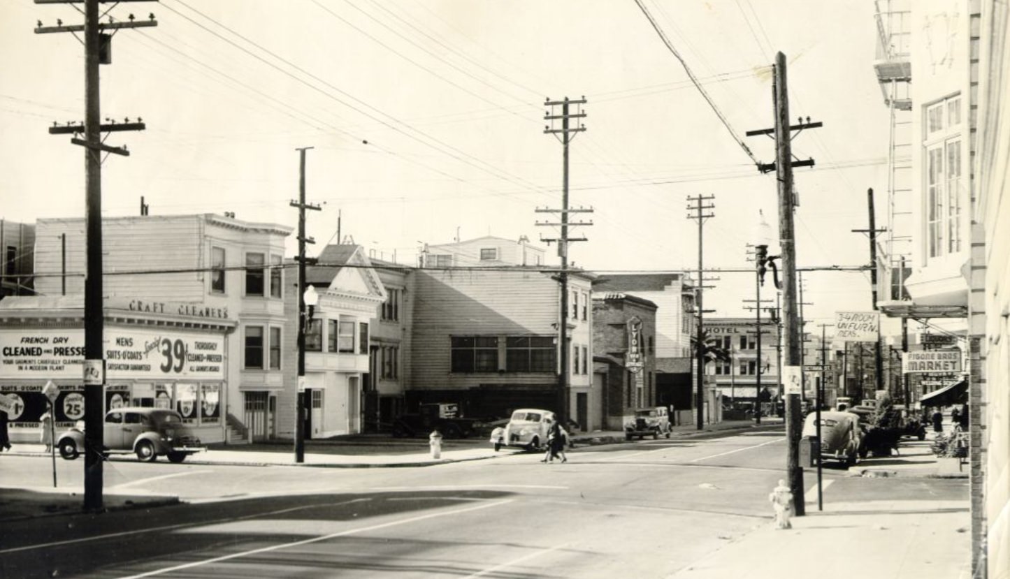 Lombard Street at Octavia, 1941