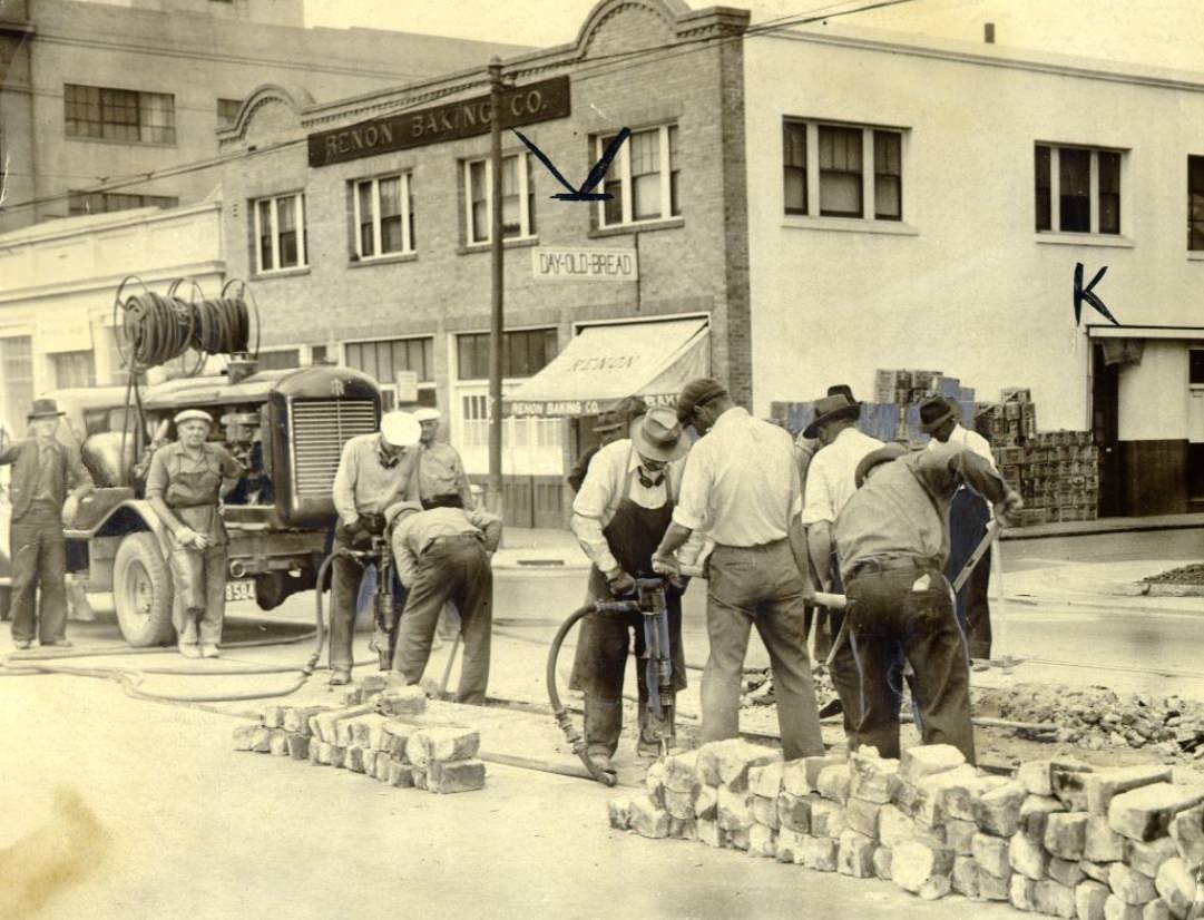 Men working on Howard Street, 1941