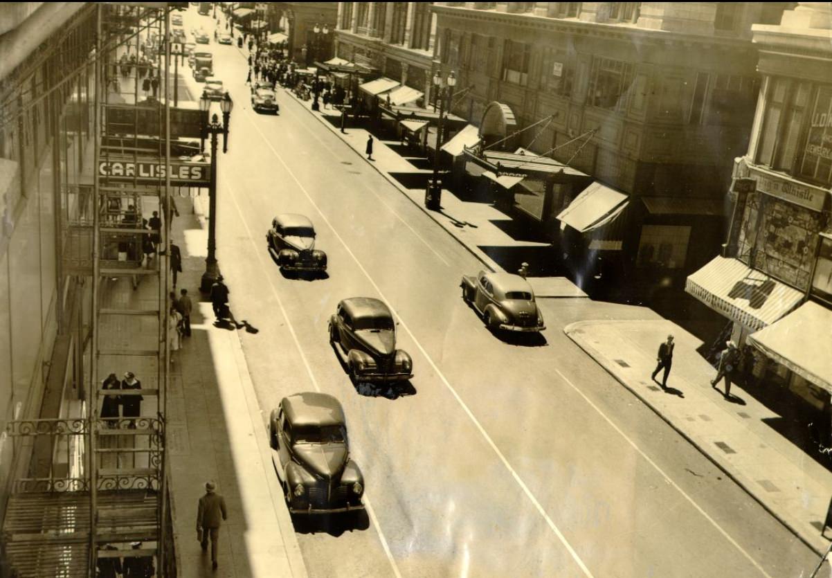 Post Street between Grant and Kearny, 1942