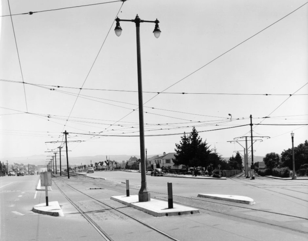 St. Francis Circle looking south, 1948