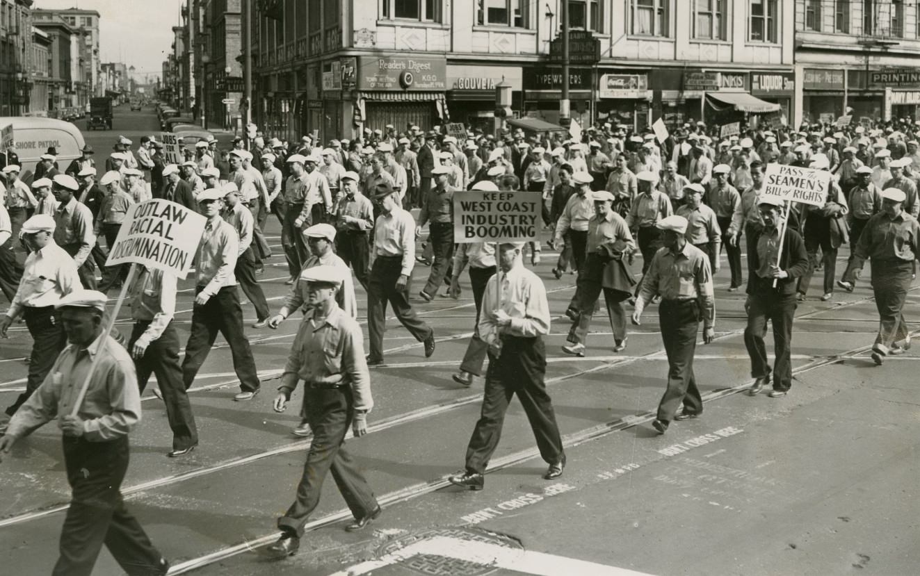 C.I.O. marchers on Labor Day, 1945