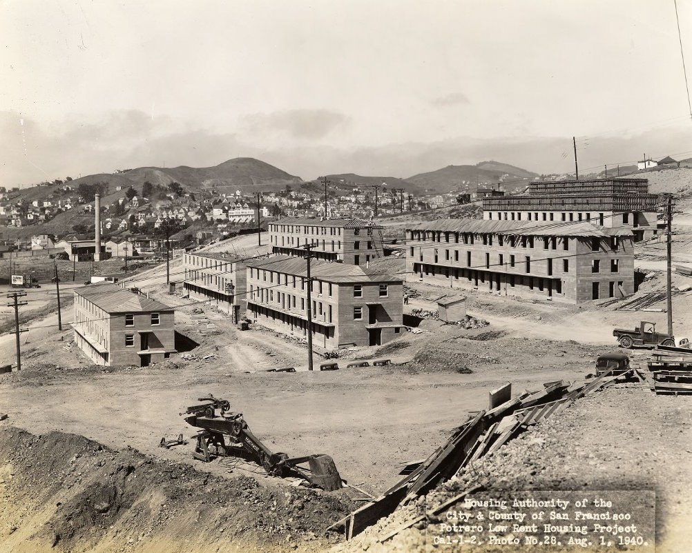 Construction of Potrero Housing Project, 1940