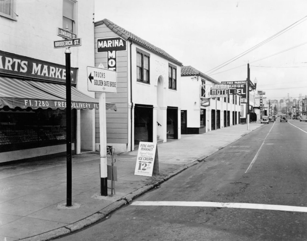 Lombard at Broderick Street, 1940