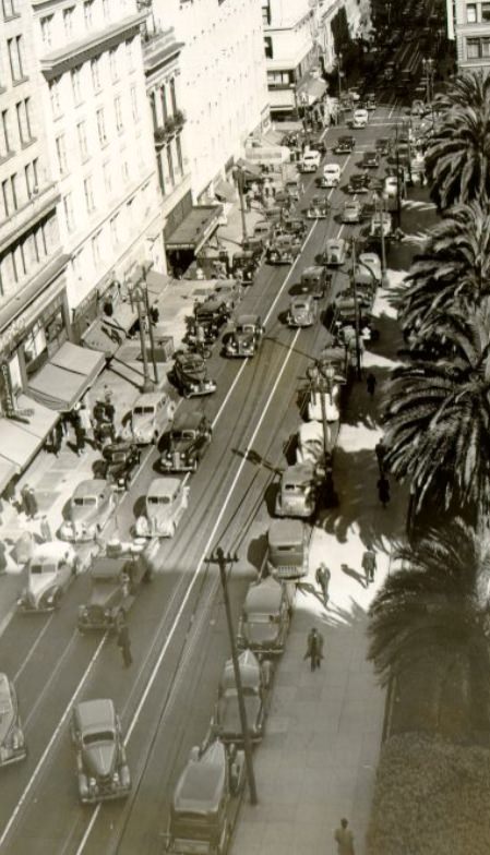 Post Street looking toward Stockton from Powell, 1940