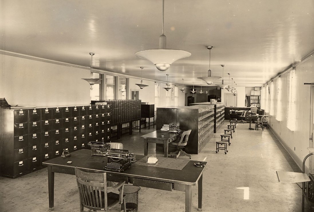 Identification Bureau in Old Hall of Justice, 1941