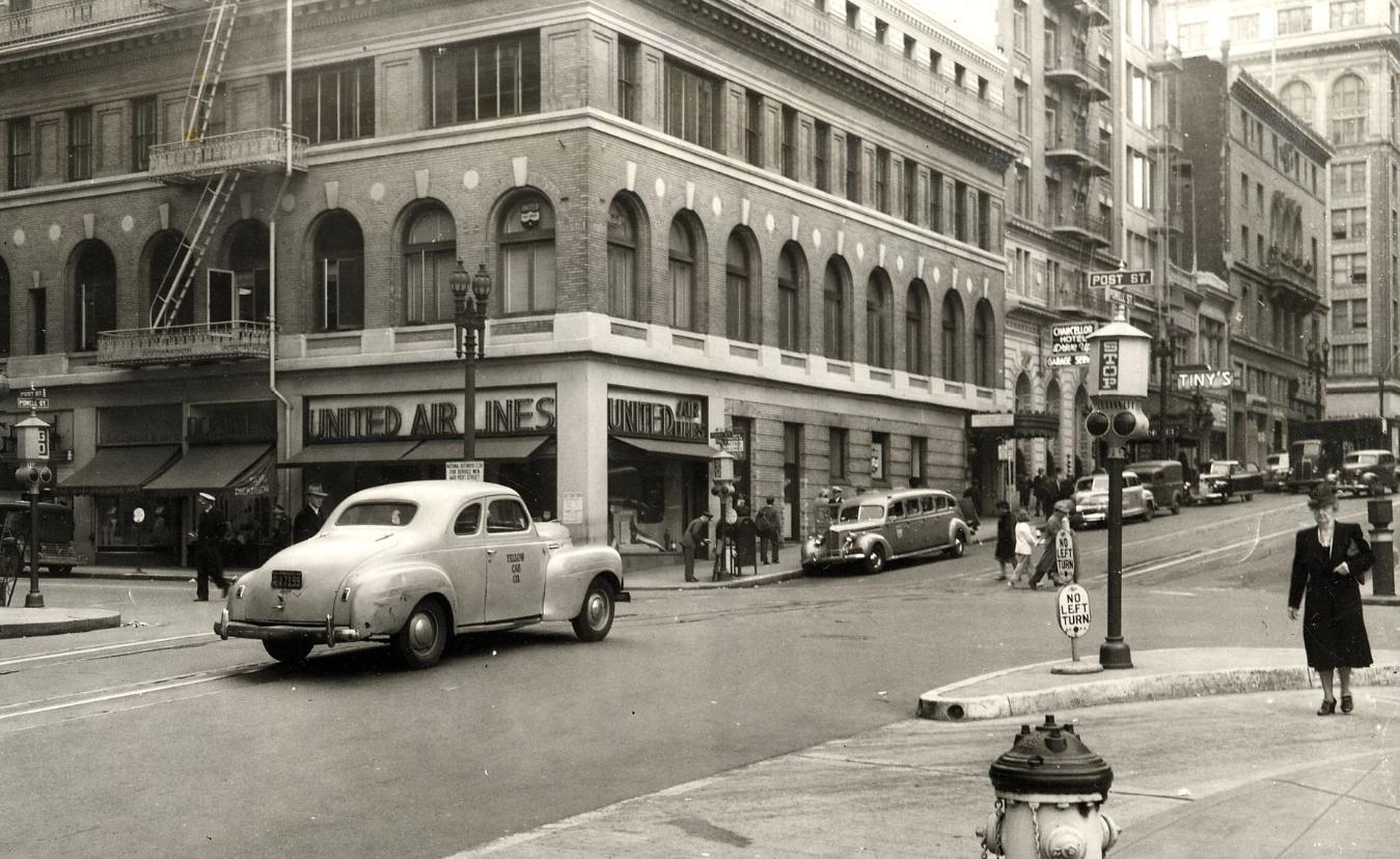 Intersection of Powell and Post streets, 1943