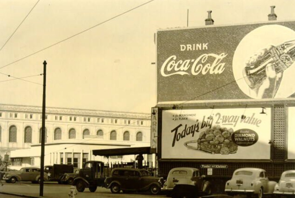 Civic Center district on Larkin Street, 1945