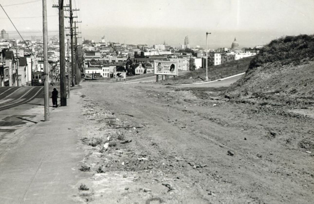 Geary Boulevard near Presidio Avenue, 1947