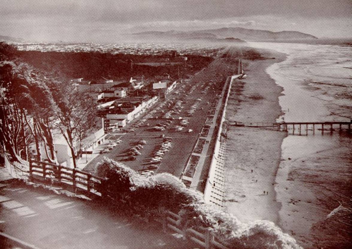 View of Ocean Beach from Sutro Heights, 1940s