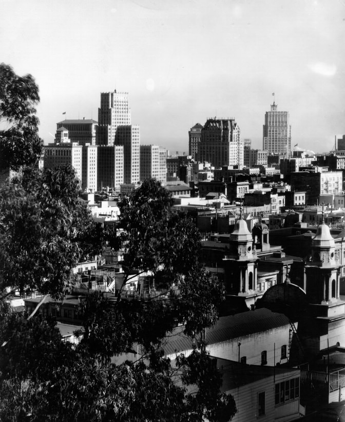 San Francisco skyline from Russian Hill, 1943