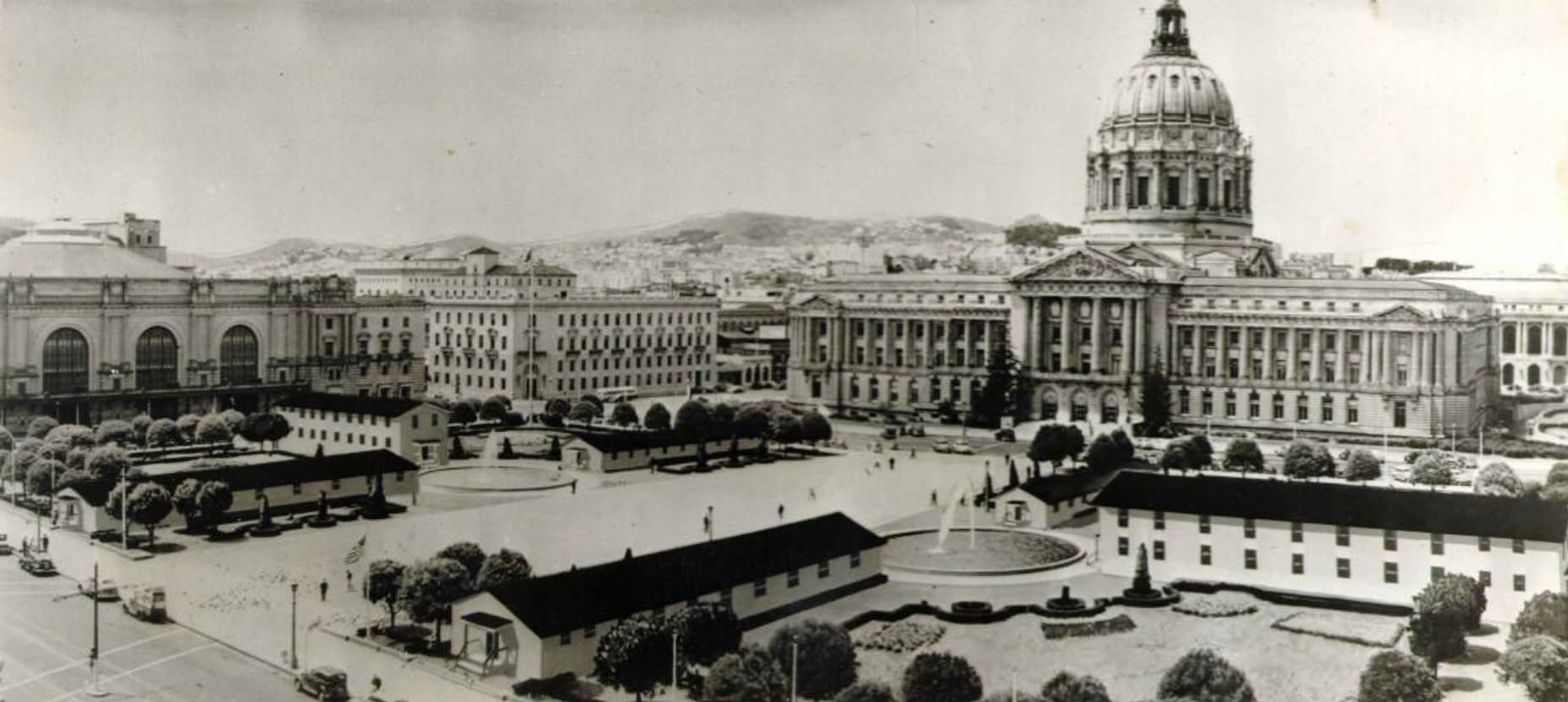 Civic Center redevelopment plans, 1943