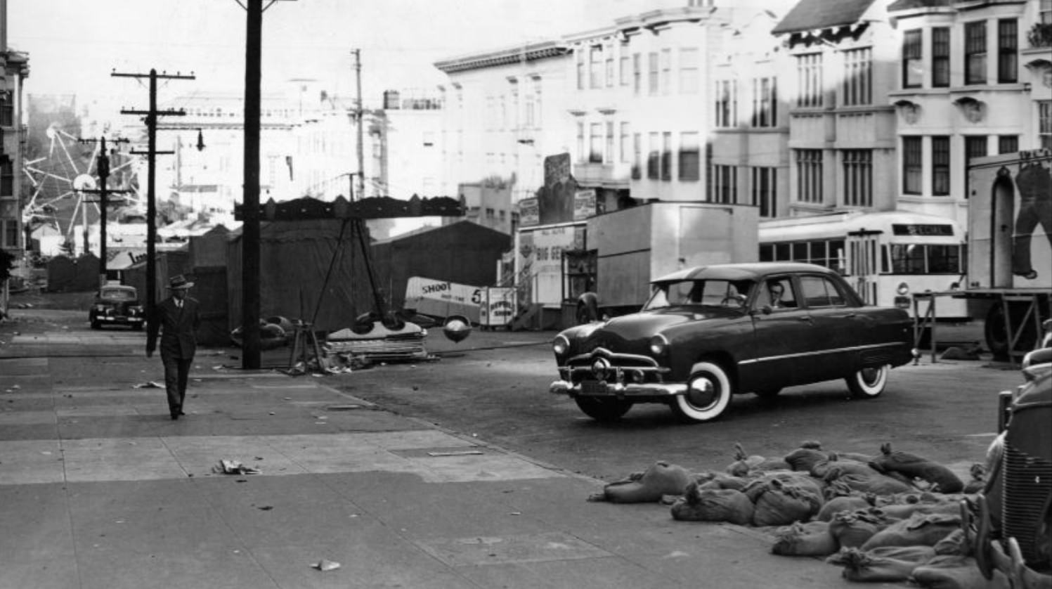 Polk Gulch Fiesta at Hyde and Jefferson Street, 1949