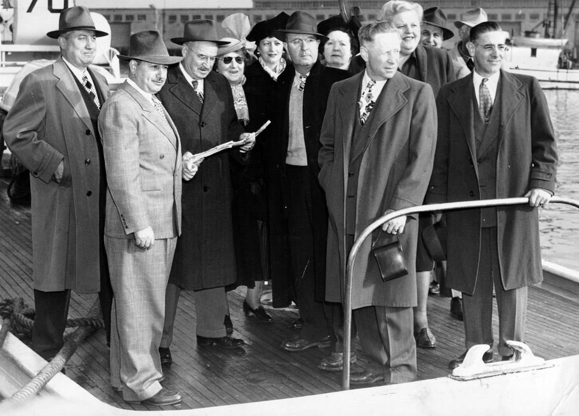 Inspection of Angel Island by chairman John C. Brucato and citizens' committee, 1948