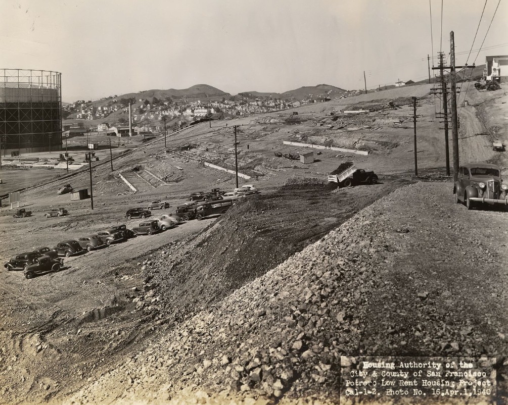Construction of Potrero Housing Project, 1940